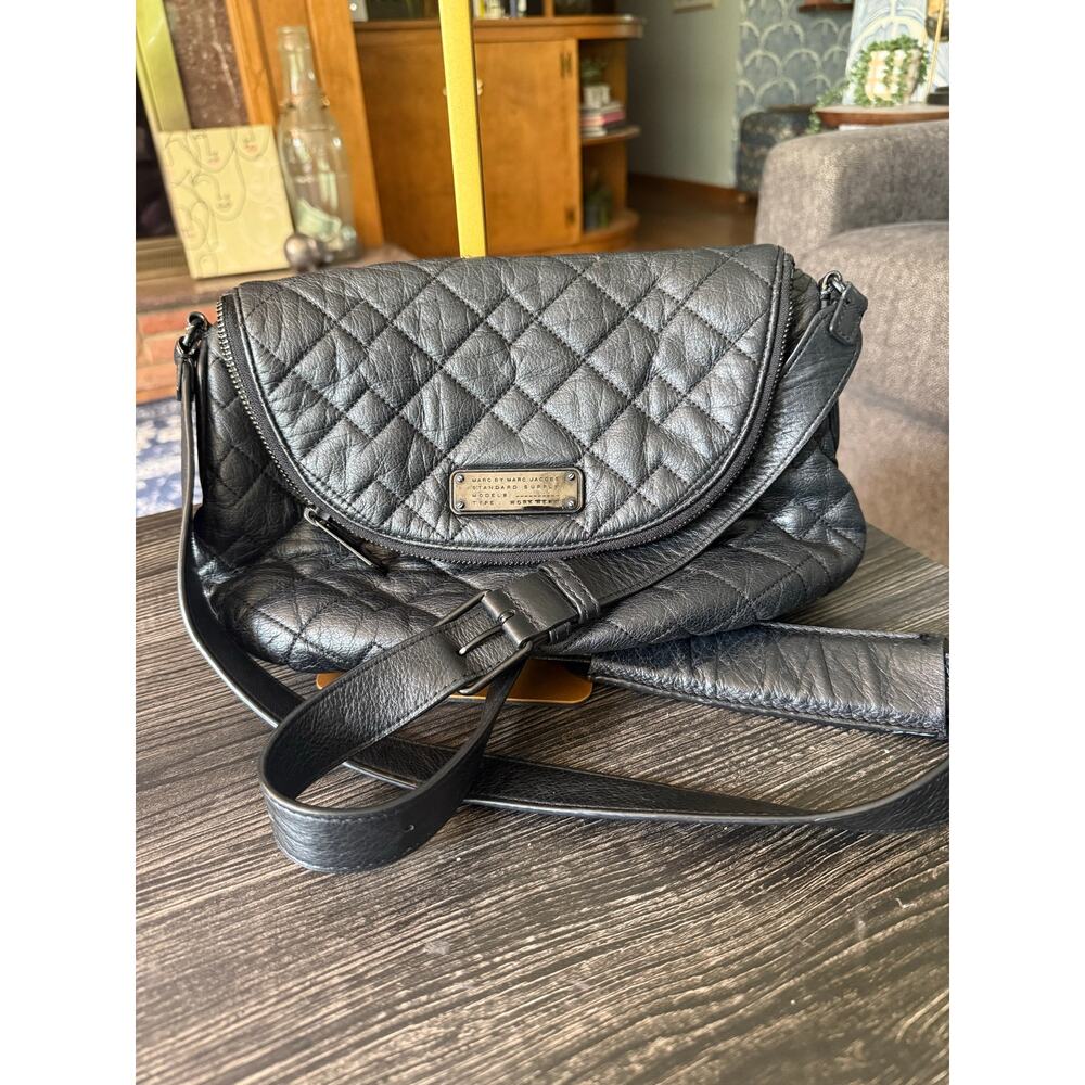 Marc by Marc Jacobs All Matte Black Quilted Natasha Crossbody